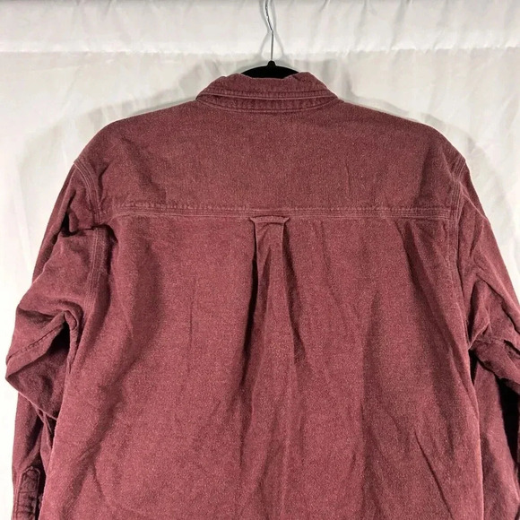 Woolrich Shirt Men's Medium Ruby Heather 100% Cotton Button Up WSI Iraq - Picture 9 of 10